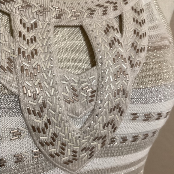 WHBM Size L Metallic Embellished Sweater Tank Top | EUC - Picture 4 of 9